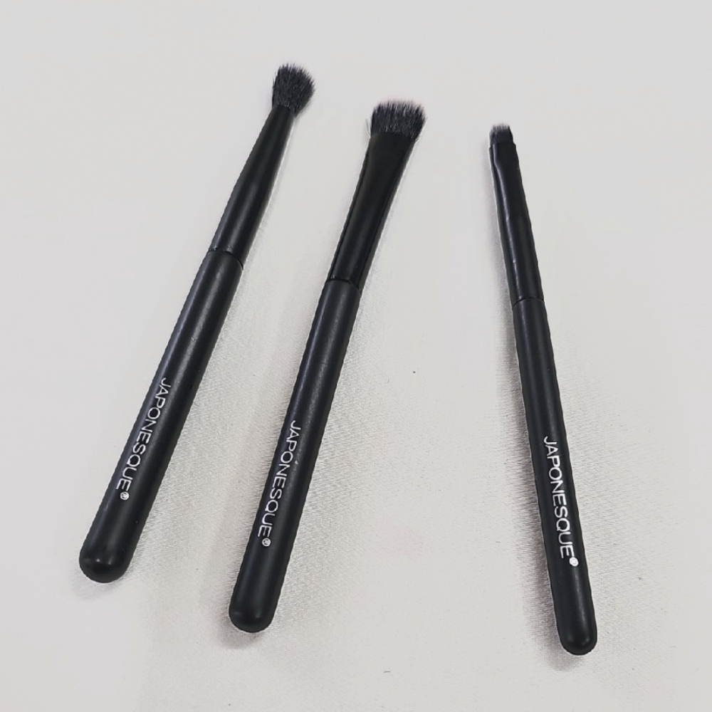 JAPONESQUE Dual Fiber Eye Brush Set, 3pc, Gently Used but Cleaned With Box